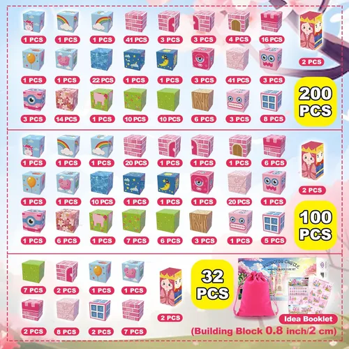 Miniatura 4 de WSHIMIN Princess Castle Toys Bloques de construcción magnéticos para niños de 4 a 8 años, juguetes sensoriales STEM magnéticos