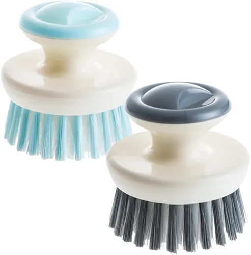 Cepillo para fregar platos, cepillo de palma de agarre ergonómico, cepillos de cocina para limpieza, limpiador de platos con cerdas rígidas para