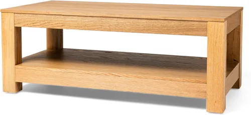 Miniatura 12 de Maven Lane Paulo - Mesa de centro rectangular de 18 pulgadas con almacenamiento, madera maciza marrón, ideal para sala de estar y sala de estar