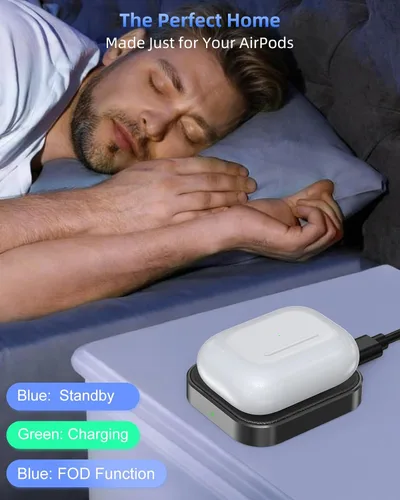 Miniatura 3 de para Cargador de Airpod, Cargador Inalámbrico Diseñado para Airpods 4(ANC)/3ra/2da Gen, para Nuevo AirPod Pro 3 (2025)/ 2da Gen, Auriculares Negro