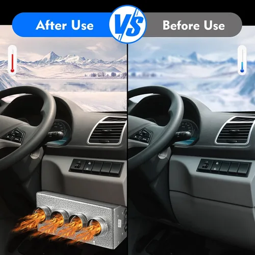 Miniatura 3 de Calentador universal para debajo del tablero, calentador auxiliar universal de 12 V para minivan/camiones/cosechadoras, calentador de coche con 4
