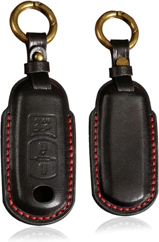 Funda de cuero para llavero de 3 botones compatible con Mazda 2, 3, 3, Axela 5, 6, 6, Atenza 8 CX-3 CX-4 CX-5 CX-7 CX-9 MX-5 MX-5 Miata Accesorios