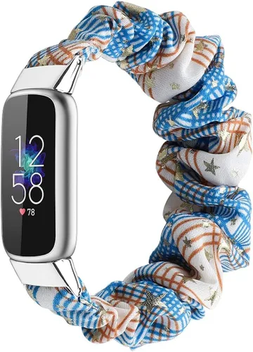 Miniatura 22 de Correas elásticas compatibles con Fitbit Luxe Bands, pulsera elástica de tela suave de repuesto para Fitbit Luxe Fitness Tracker, pequeña/grande