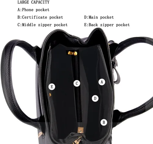 Miniatura 5 de Bolsos de mano para mujer de piel sintética de PU, bolso de hombro