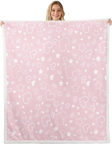 Miniatura 14 de Skull Flannel Fleece Throw Blanket 40"x50" Cartoon Skulls Fuzzy Blanket for Sofa Couch Love Hearts Polka Dots All Season Bed Blankets Plush