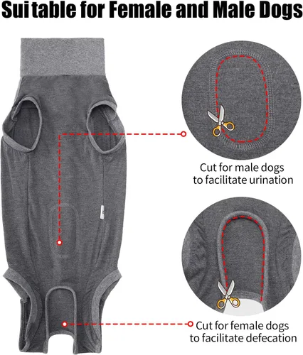 Miniatura 4 de Dotoner Traje de Recuperación Quirúrgica para Perros, Traje para Perros Machos y Hembras, Castración Anti-Lamido, Heridas Abdominales, Traje
