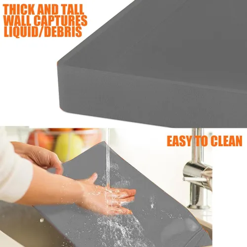 Miniatura 5 de Blackstone - Alfombrilla de silicona para plancha, resistente grado alimenticio, gris, 28 pulgadas