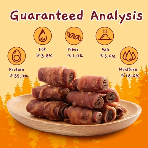 Miniatura 3 de Jungle Calling Rollos para Perros de Triple Sabor, Hechos con Carne Real de Pollo, Pato y Res, Snacks para Perros Sin Cuero Crudo, Saludables