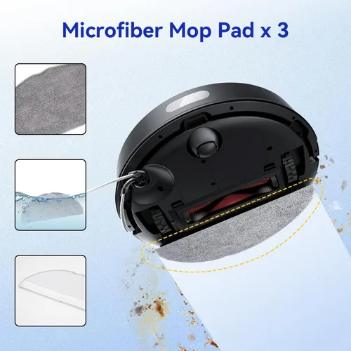 Miniatura 6 de 10 piezas de repuesto para robot aspirador Roborock Q7 M5, Q7 L5/L5+ Plus – El kit de accesorios incluye 3 filtros, 3 cepillos laterales, 3