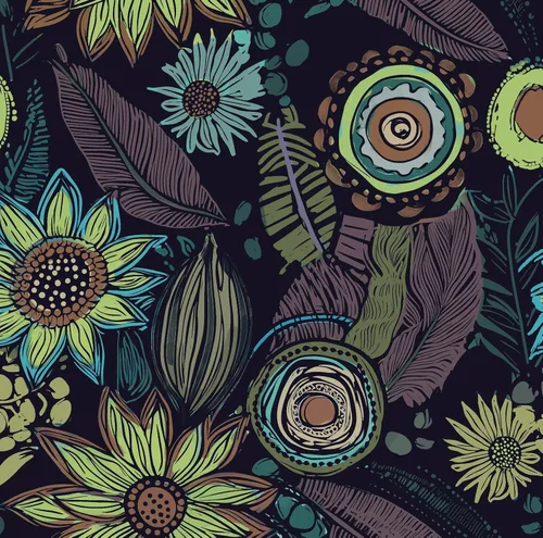 Miniatura 13 de Papel tapiz bohemio para despegar y pegar, papel de contacto floral vintage oscuro, papel de pared retro de flores botánicas autoadhesivo