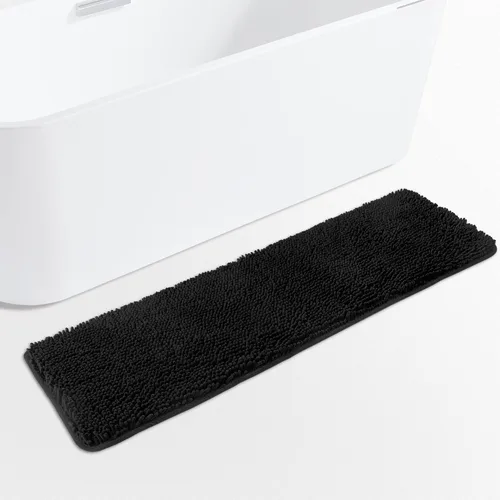 Miniatura 155 de Yeaban Alfombra de pasillo de baño de 24 x 72 pulgadas, antideslizante, alfombra de baño larga de felpilla gruesa, absorbente y lavable, alfombra