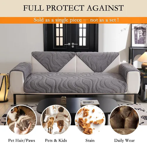 Miniatura 6 de MYSKY HOME Funda lavable para sofá para perros y mascotas, protector antideslizante para sofá, alfombra para perros, protector de muebles, fundas