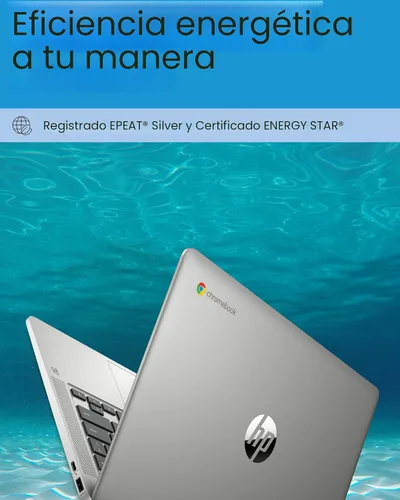 Miniatura 6 de HP Laptop Chromebook de 14 pulgadas, Intel Celeron N4120, 4 GB de RAM, 64 eMMC, pantalla HD, Chrome OS, gráficos Intel UHD 600, batería de larga