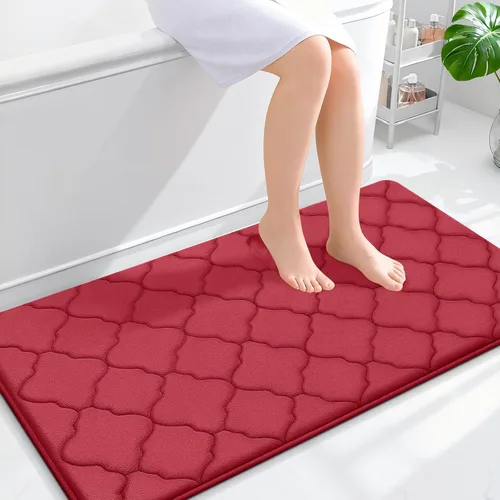 Miniatura 112 de OLANLY Alfombra de Baño de Espuma Viscoelástica de 24 x 16 pulgadas, Ultra Suave y Absorbente, Alfombras de Baño Antideslizantes, Cómodas, Lavables