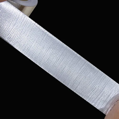Miniatura 4 de Cinta de papel de aluminio de tela de fibra de vidrio, cinta autoadhesiva ignífuga a prueba de fugas de alta temperatura, cinta adhesiva de lámina