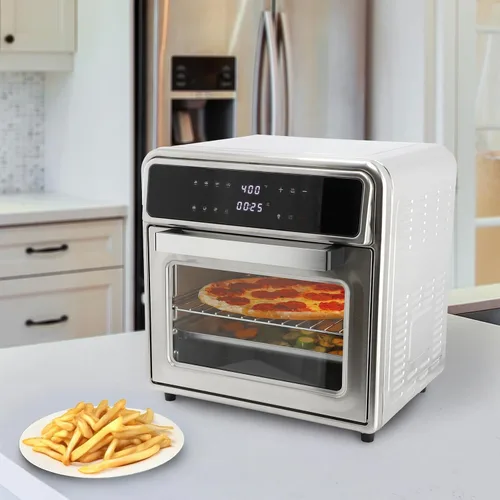 Miniatura 2 de Horno freidora de aire digital de acero inoxidable de 21.13 cuartos de galón, horno de convección multifunción con 4 elementos calefactores