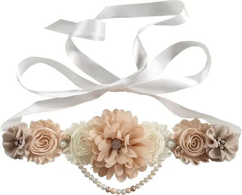 Miniatura 15 de Faja de maternidad de perlas únicas para revelación de género de baby shower