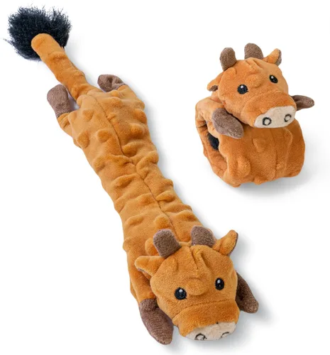 Miniatura 23 de SHARLOVY Paquete de 5 juguetes chirriantes para perros, juguetes de peluche de burbujas para dentición para cachorros, juguetes para perros