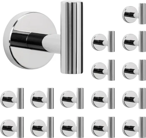 Miniatura 23 de NearMoon Ganchos para toallas de baño, soporte para bata de acero inoxidable 304, gancho resistente para baño, sala de estar, hotel, cocina, garaje