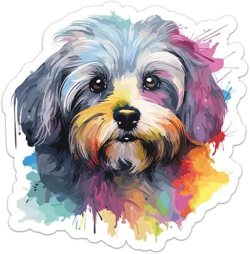 Miniatura 53 de Generic Colorida acuarela Shih Tzu - Calcomanía de vinilo impermeable para automóvil, laptop, pared, ventana, botella de agua, tamaño adhesivo