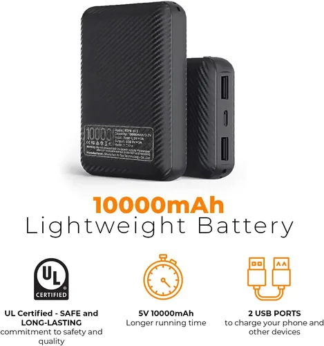 Miniatura 5 de Chaleco térmico para mujeres y hombres con batería ligera de 5 V (unisex), Negro