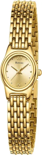 Reloj pequeño ovalado vintage para mujer, elegante reloj impermeable con movimiento de cuarzo japonés, correa de acero inoxidable con herramienta de