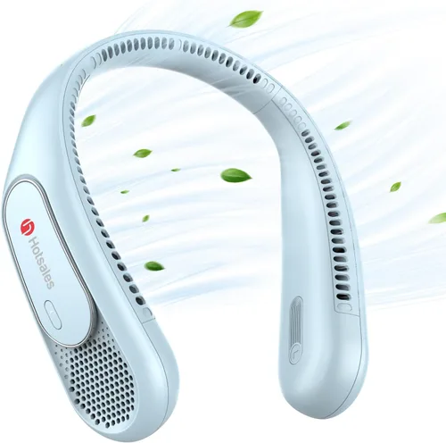 Miniatura 15 de Hotsales Ventilador de cuello, manos libres, sin aspas, portátil, recargable, funciona con batería de 6000 mAh, ventilador personal portátil
