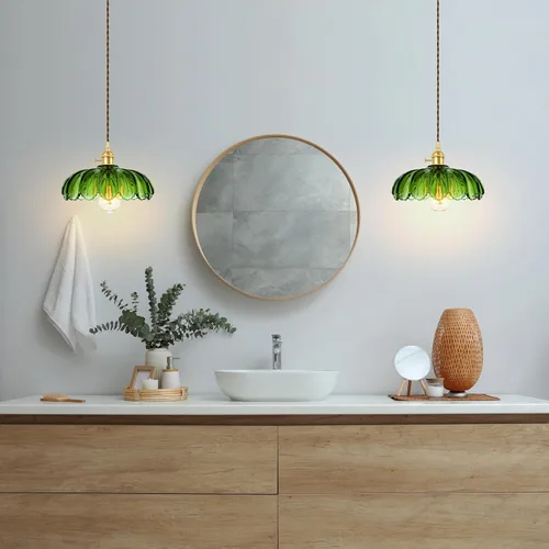 Miniatura 7 de Lámpara colgante Laphivieh, lámpara colgante, lámpara colgante de vidrio con interruptor giratorio, lámpara moderna para isla de cocina, dormitorio