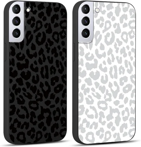 Miniatura 49 de 2 Pack Funda con lindo estampado de chita para Samsung Galaxy S22 Ultra 5G de 6.8", Fundas con patrón de leopardo de lujo, diseño de silicona suave