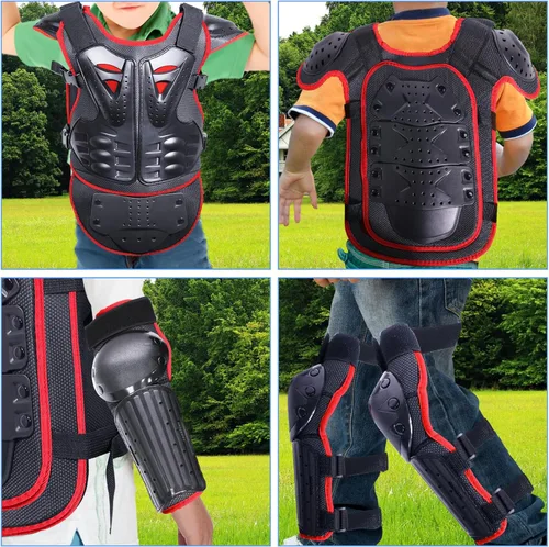 Miniatura 6 de StarknightMT Traje de Armadura de Motocicleta Mejorado para Niños Equipo de Bicicleta de Tierra para Adolescentes Conjunto Protector de Conducción