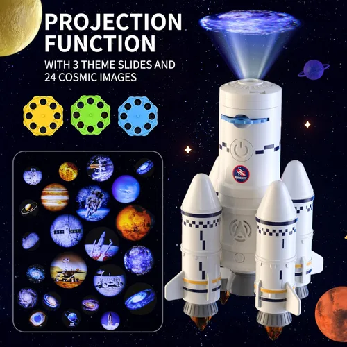 Miniatura 2 de Transbordador espacial, cohete de juguete para niños de 3, 4, 5, 6, 7, 8 y 9 años, juguetes educativos 5 en 1 de ciencia STEM aeroespacial con 2