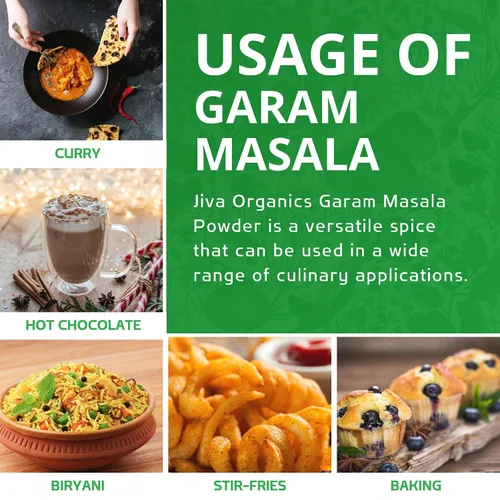 Miniatura 8 de Jiva Organics Garam Masala en polvo orgánico de 7 onzas, sin OMG, sin sal, mezcla de especias indias prémium
