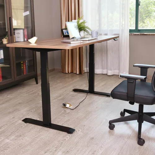 Miniatura 7 de Fromann Marco de escritorio de pie con motor doble, patas de 3 niveles, base de escritorio eléctrica de altura ajustable para el hogar y la oficina