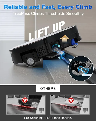Miniatura 6 de ECOVACS DEEBOT X11 PRO Omni Robot Aspirador y trapeador, 19,500 Pa de succión explosiva, fregona con rodillo de autolimpieza instantánea, sin Negro 2