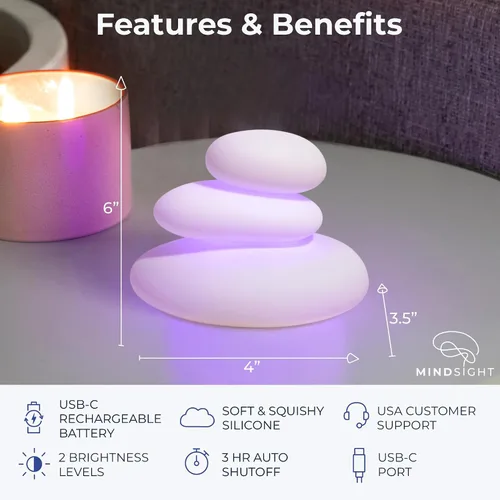 Miniatura 4 de Mindsight - Herramienta de meditación, visual guiada “Peaceful Pebble” para atención plena, ralentiza tu respiración, calma tu mente, alivia