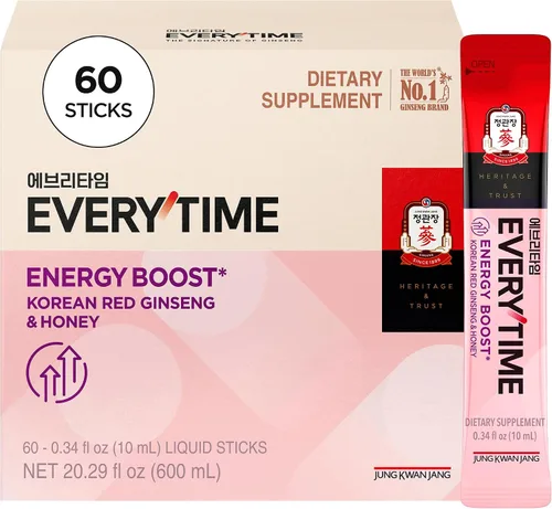 Miniatura 18 de JUNG KWAN JANG Everytime - Extracto de ginseng rojo coreano de 1,000 mg y pomelo – Bebida energética vegana – Sin cafeína, sin gluten, sin OMG, 0.34