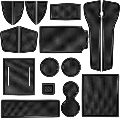 Miniatura 7 de Accesorios para Honda Civic 2022 2023 2024 2025 2026 11ª Generación Sedán Inserto de Portavasos Forro de Consola Central Alfombrillas de Ranuras