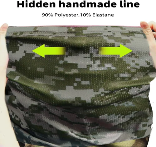 Miniatura 4 de Máscara facial de camuflaje militar, bandana, pasamontañas, capucha para hombres y mujeres, entrenamiento táctico, ciclismo, esquí, resistente al