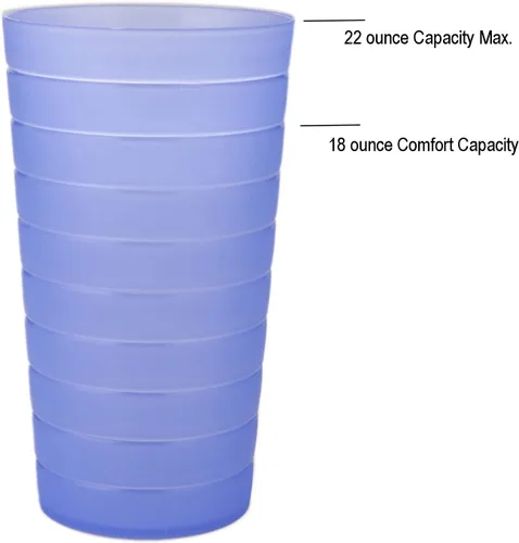 Miniatura 8 de AOYITE Vasos de plástico reutilizables de 22 onzas – Vasos duros irrompibles para niños, sin BPA, aptos para lavavajillas, juego de 12 vasos de agua
