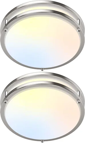 Miniatura 16 de Luces de Techo LED de 12 Pulgadas 36W, 2700K/3000K/4000K/5000K/6500K Ajustables de Montaje Empotrado, 3200LM Súper Brillantes Regulables Accesorio