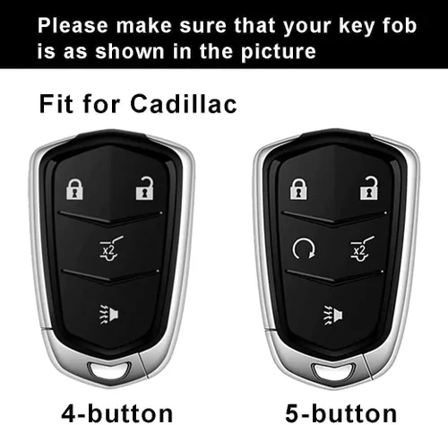 Miniatura 2 de ontto Compatible con Cadillac Key Fob Cover Marble Pattern Key Skin Durable Key Holder Azul