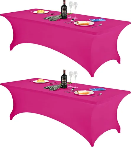 Miniatura 163 de FORLIFE - Funda de mesa de elastano, mantel ajustado de 4 pies para mesas rectangulares, funda elástica para patio, universal para bodas, banquetes