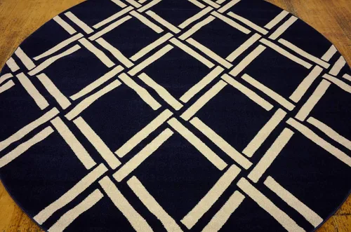 Miniatura 129 de Unique Loom Trellis Collection - Alfombra geométrica moderna azul marino (9 pies x 12 pies)