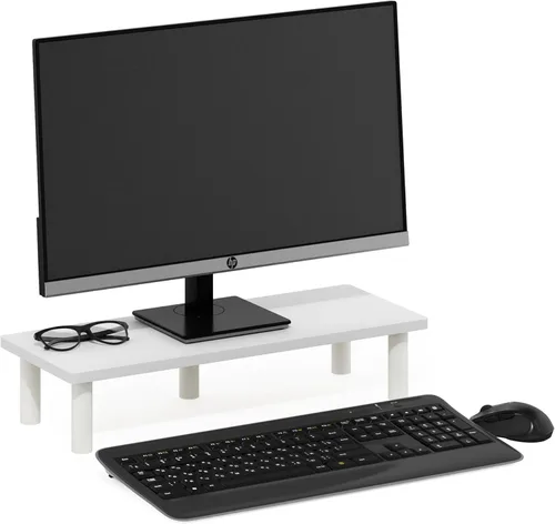 Furinno TURN-N-TUBE Soporte elevador para monitor, elevador de monitor, soporte para laptop para escritorio, accesorios de escritorio de oficina,
