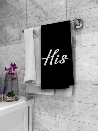 Miniatura 4 de DIBOR Love Quote - Toallas de baño para él y ella, paño de secado absorbente decorativo de amor, toallas de mano, paños de cocina, paños de cocina
