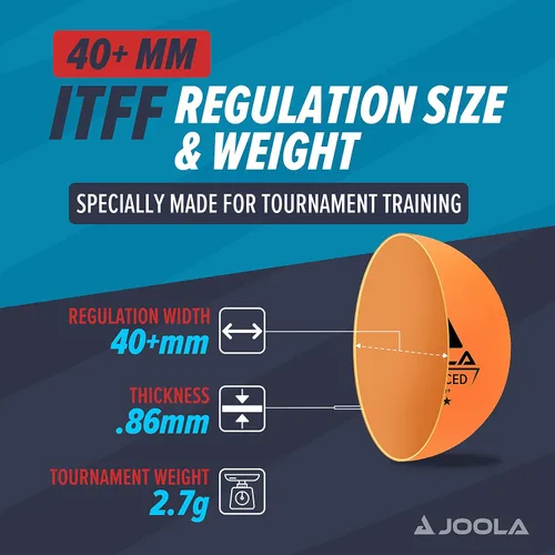 Miniatura 3 de JOOLA Training 3 Star - Pelotas de tenis de mesa paquete de 12, 60 o 120 unidades – Pelotas de ping pong a granel reglamentarias de 1.58+ pulgadas