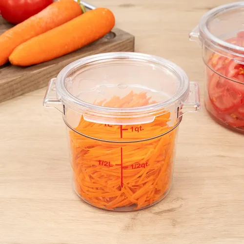 Miniatura 7 de Restaurantware -Solo tapa: Tapa de contenedor de almacenamiento de alimentos Met Lux, 1 tapa redonda para marinar - Los contenedores se venden por