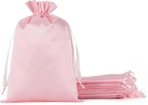 Miniatura 35 de Bolsas de regalo pequeñas de satén negro, 30 unidades de 3 x 4 con cordón, para aula de niños, boda, cumpleaños, graduación, recuerdos de fiesta