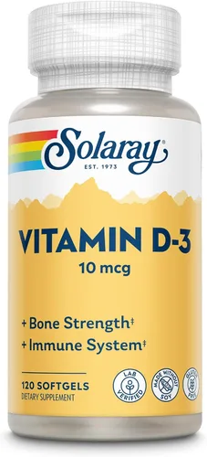 Miniatura 2 de SOLARAY Vitamina D-3-400 UI 120 cápsulas blandas