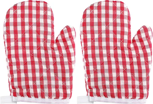 Miniatura 12 de Guantes de cocina para niños, 2 unidades, guantes antiquemaduras, guantes para horno de microondas, guantes de cocina para niños pequeños, seguros
